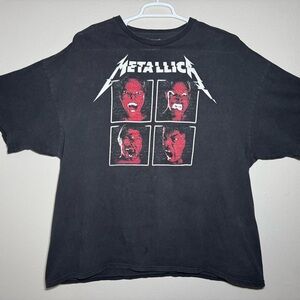 Metallica 2017 World Wired Tour Concert T-Shirt Size 3XL Black Front/Back Print